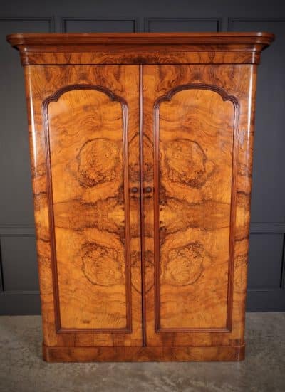 Victorian Burr Walnut Wardrobe Walnut Wardrobe Antique Furniture 12