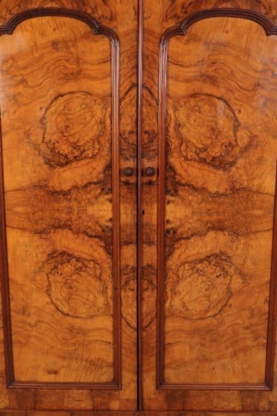 Victorian Burr Walnut Wardrobe Walnut Wardrobe Antique Furniture 13