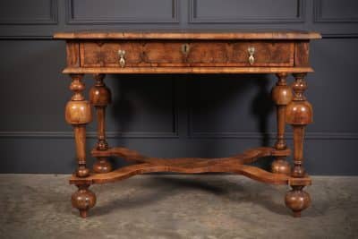 William & Mary Oyster Veneered Side Table - Image 4