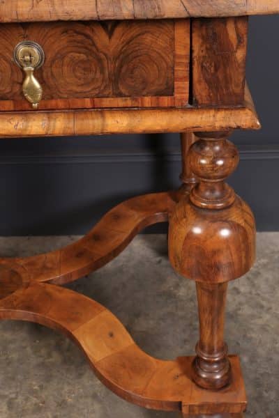 William & Mary Oyster Veneered Side Table - Image 5