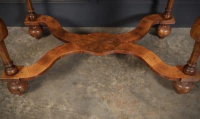 William & Mary Oyster Veneered Side Table - Image 9