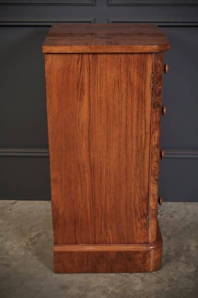 Pair of Victorian Burr Walnut Bedside Cabinets Bedroom Furniture Antique Chest Of Drawers 15