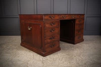 Rare Large George III Mahogany Partners Desk desk Antique Desks 4