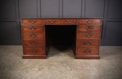 Rare Large George III Mahogany Partners Desk desk Antique Desks 6