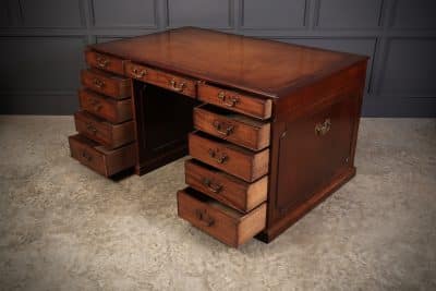 Rare Large George III Mahogany Partners Desk - Image 9