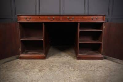 Rare Large George III Mahogany Partners Desk desk Antique Desks 15