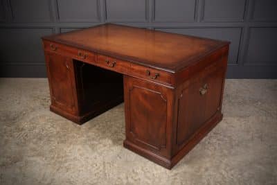 Rare Large George III Mahogany Partners Desk desk Antique Desks 16