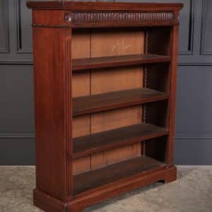 Walnut Open Bookcase By Jas Shoolbred bookcase Antique Bookcases