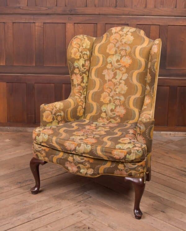 19th Century Tapestry Embroidered Wing Chair SAI2228 wing back Antique Chairs 3