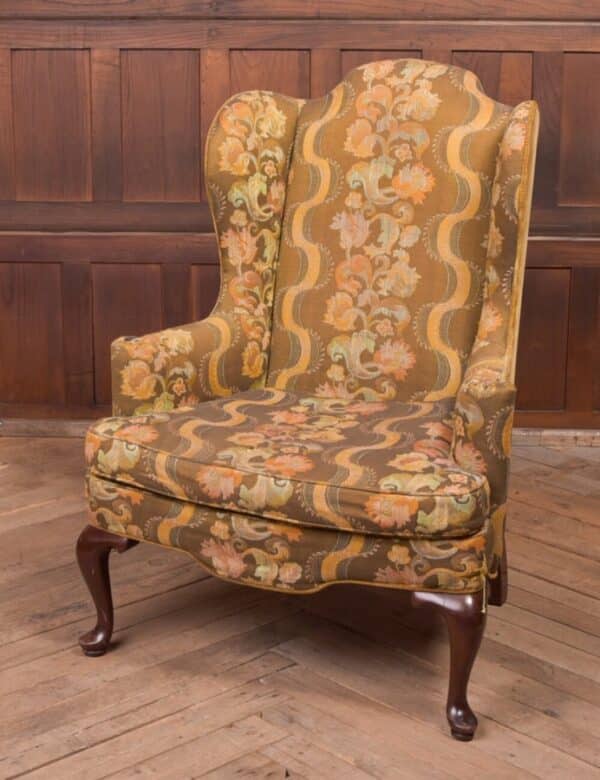 19th Century Tapestry Embroidered Wing Chair SAI2228 wing back Antique Chairs 17