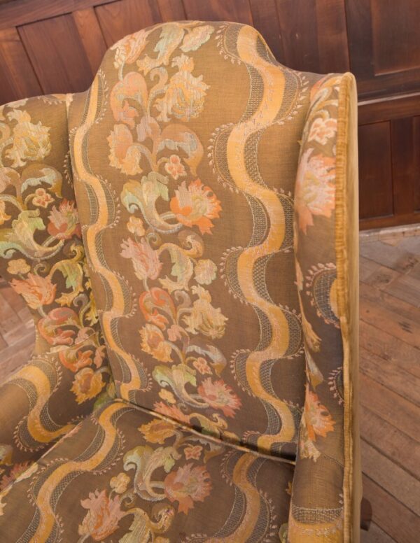 19th Century Tapestry Embroidered Wing Chair SAI2228 wing back Antique Chairs 7