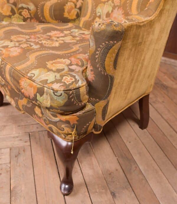 19th Century Tapestry Embroidered Wing Chair SAI2228 wing back Antique Chairs 9