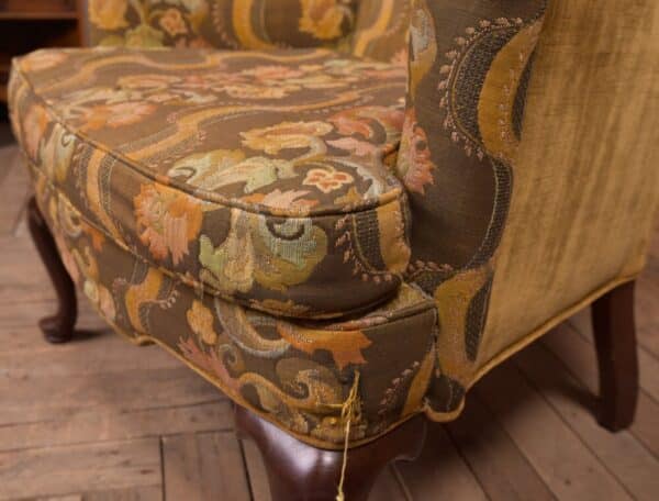 19th Century Tapestry Embroidered Wing Chair SAI2228 wing back Antique Chairs 10