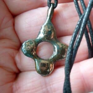 Ancient medieval Bronze  Cross (5119) Antique Jewellery