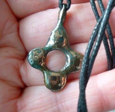 Ancient medieval Bronze  Cross (5119) Antique Jewellery 3