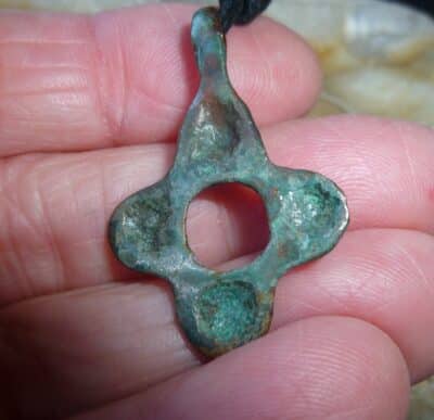 Ancient medieval Bronze  Cross (5119) Antique Jewellery 7