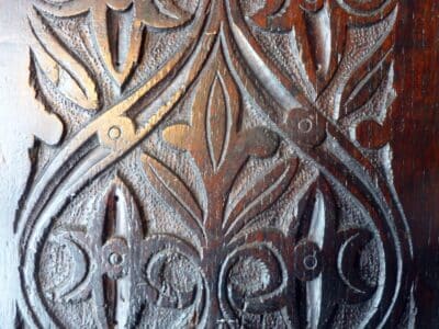 A PAIR of 17th/18th century hand carved oak panels Antique Art 5