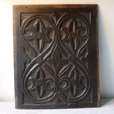 A PAIR of 17th/18th century hand carved oak panels Antique Art 7