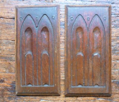 A Pair of small 18th century carved oak panels (7118) Antique Art 5