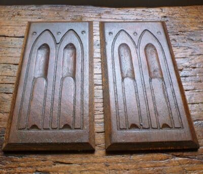 A Pair of small 18th century carved oak panels (7118) Antique Art 6