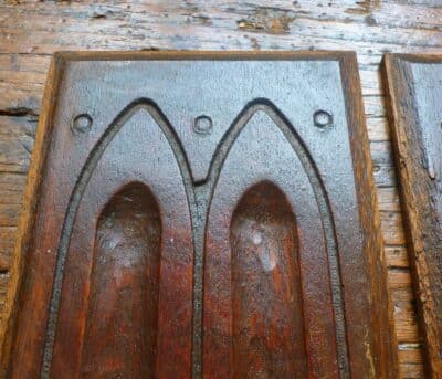 A Pair of small 18th century carved oak panels (7118) Antique Art 8