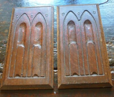 A Pair of small 18th century carved oak panels (7118) Antique Art 10