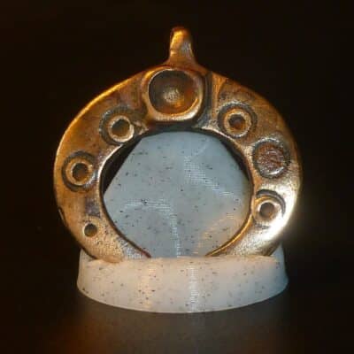 Ancient Antique Roman Bronze Lunar Pendant  (5132) Antique Jewellery 14