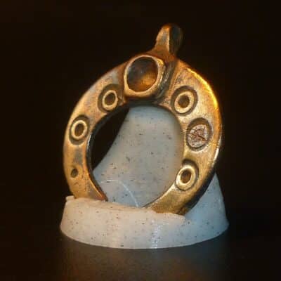 Ancient Antique Roman Bronze Lunar Pendant  (5132) Antique Jewellery 5