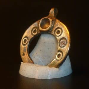 Ancient Antique Roman Bronze Lunar Pendant  (5132) Antique Jewellery
