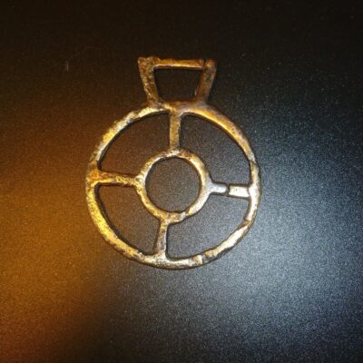 Ancient Antique Roman Bronze Solar Amulet Pendant  (5133) Antique Pendants 7