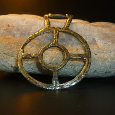 Ancient Antique Roman Bronze Solar Amulet Pendant  (5133) Antique Pendants 10