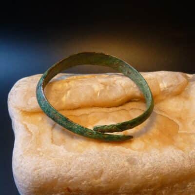 Antique Ancient Viking Norse Bronze Bracelet (5106) Antique Bracelets 9