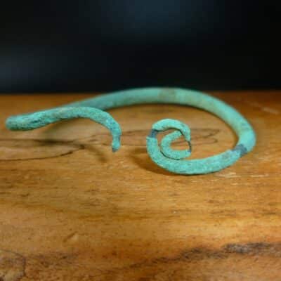 Antique Ancient Viking Norse Bronze Bracelet (5135) Antique Bracelets 6
