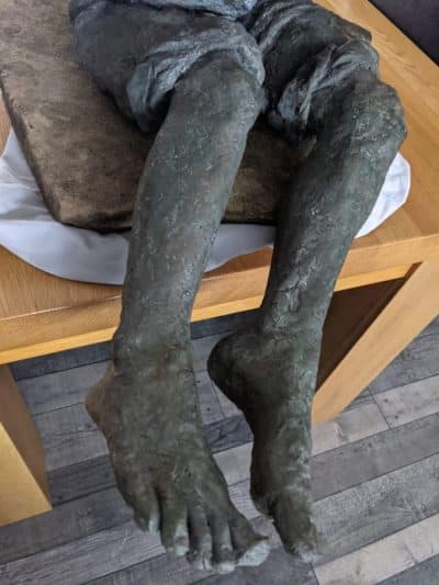 Garden sculpture by Robert Howard cook USA  the whittling boy bronze sculpture - Image 5