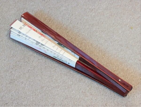 A vintage Fan in both Chinese & English From THE GRAND HOTEL Beijing China - Image 7