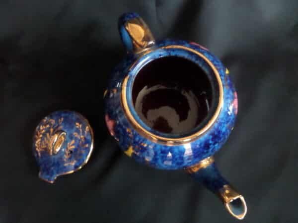 A 1930'S FLORAL DESIGN/GILDED TEA POT-possibly SADLER'S - Image 4