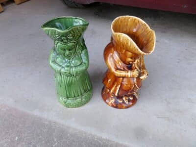 LORD & LADY TOBY JUGS  Treacle Glazed 1870's