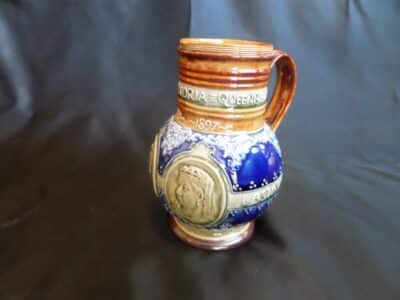QUEEN VICTORIA---JUBILEE COMMEMORATIVE JUG.  DOULTON LAMBETH>1897