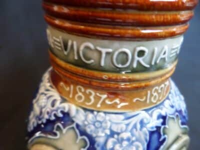 QUEEN VICTORIA—JUBILEE COMMEMORATIVE JUG.  DOULTON LAMBETH>1897 Doulton Miscellaneous 4