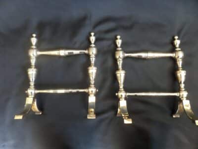 VICTORIAN BRASS FIRE DOGS. c 1880 - Image 3