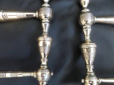 VICTORIAN BRASS FIRE DOGS. c 1880 - Image 4
