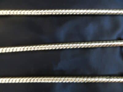 AFINE SET OF FIRESIDE TOOLS AND DOGS--SOLID BRASS TWISTED DESIGN 1880's - Image 3