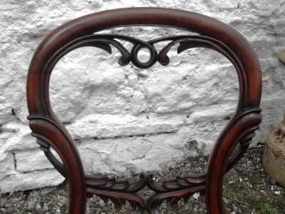 Set of 6 Victorian mahogany balloon back chairs 19th century Antique Chairs 5