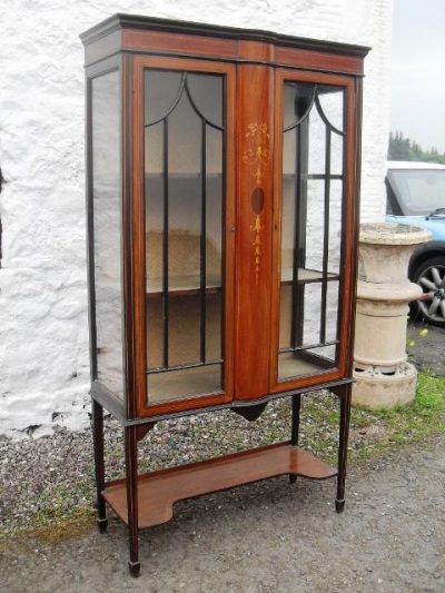 Edwardian inlaid mahogany cabinet - Image 2