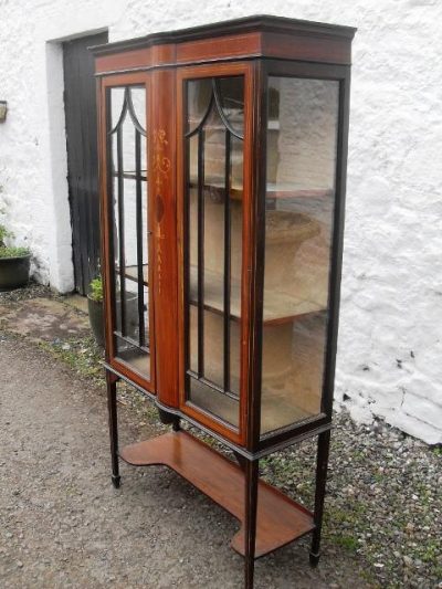 Edwardian inlaid mahogany cabinet Andrew Christie Antique Cabinets 5