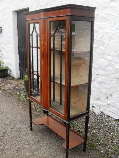 Edwardian inlaid mahogany cabinet - Image 3