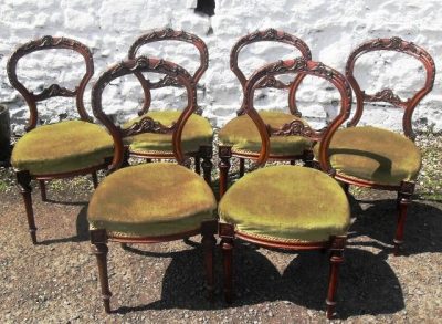 SOLD Set of 6 Victorian Mahogany chairs Antique Antique Chairs 3