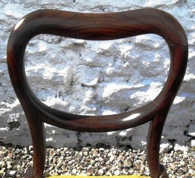 Set 6 early Victorian rosewood dining chairs - Image 2