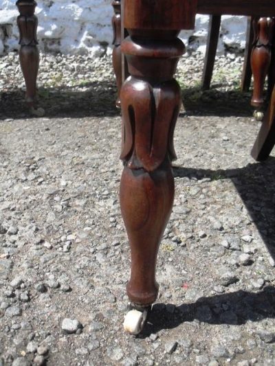 Set 6 early Victorian rosewood dining chairs - Image 4