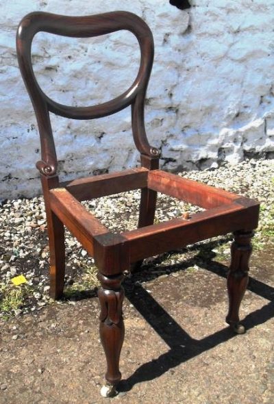 Set 6 early Victorian rosewood dining chairs Antique Antique Chairs 7